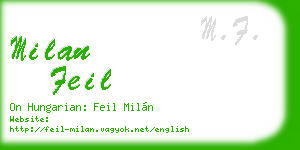 milan feil business card